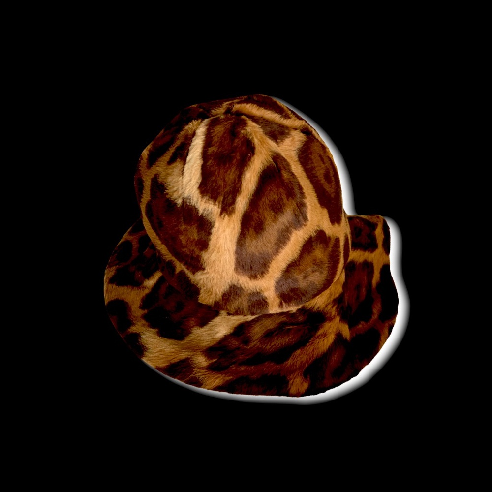 Vintage Mr. John Cheetah Leopard Print Faux Pony Fur Vegan Archival Couture Hat - Picture 6 of 6